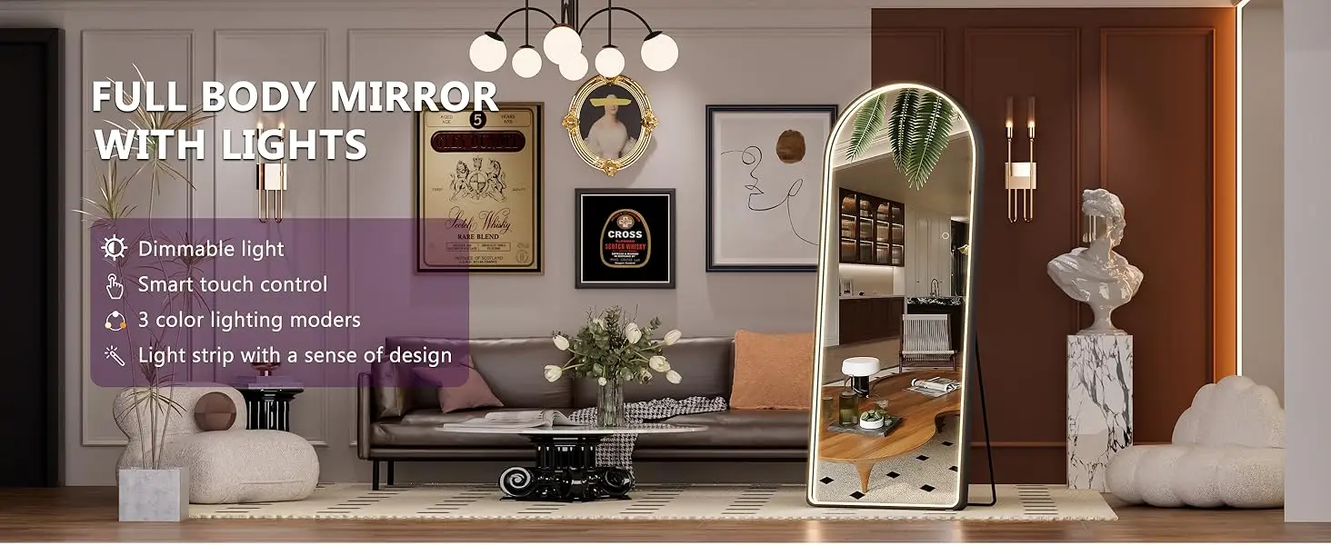 full length mirror with lights