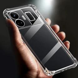 Enhanced Shockproof Clear Soft TPU Phone Case with Transparent Back Cover for Transparent case (For Realme GT Neo 5)