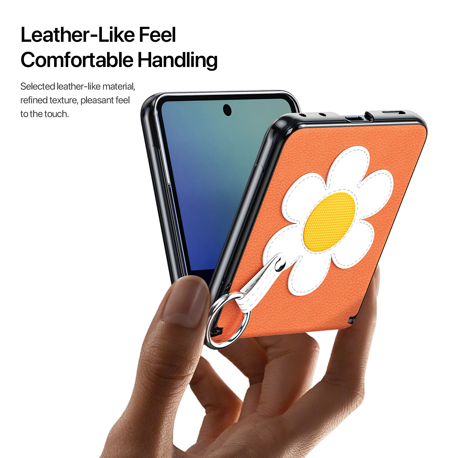 Ultra Thin Leather Flip Case with Shockproof Full Body Protection & Lanyard Design