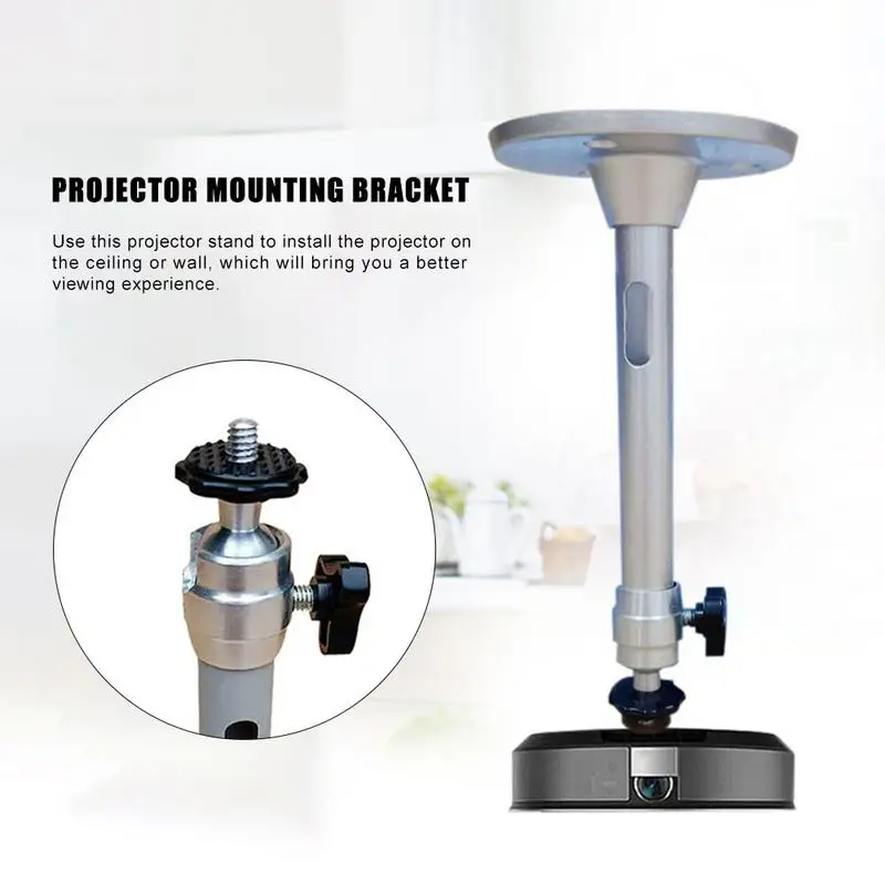 

Ceiling Projector Mount Bracket Mini Projector Wall Mount Stand Adjustable Rotation Projector Mount Bracket for Home Office