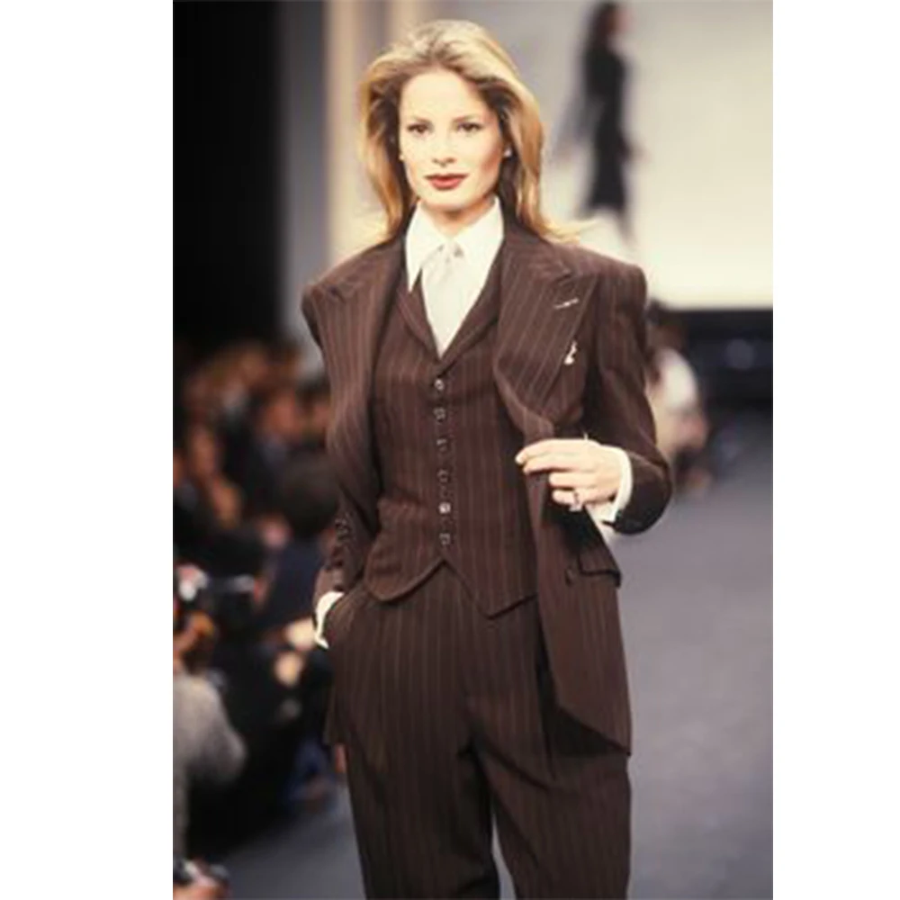 Women's Pants Suit Set Woman 3 Pieces Pants and Top Three Piece Women's Suit Solid Color Casual Business Single Breasted Suit