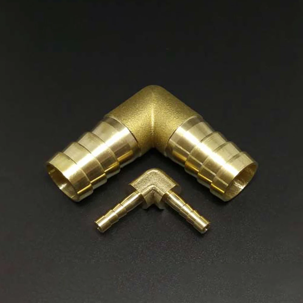 Hose Barb Equal Reducing Elbow Connector Hosetail 90 Deg Adapters Transfer Brass Pipe Fitting 3 4 5 6 8 10 12 14 16 19 25mm