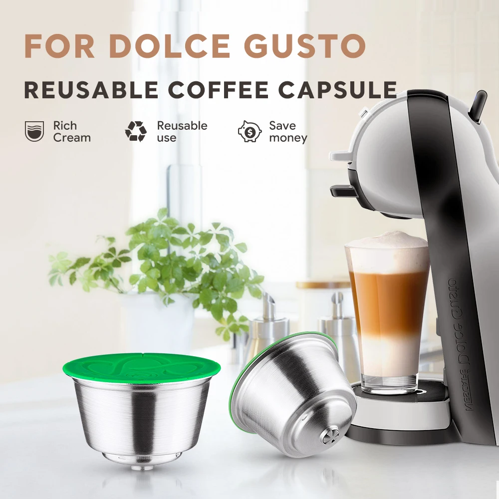 Icafilas Capsule Di Caffè Ricaricabili In Acciaio Inossidabile Per Macchina Da Caffè Dolce Gusto Crema Capsule Per Mini Me Piccolo Xs