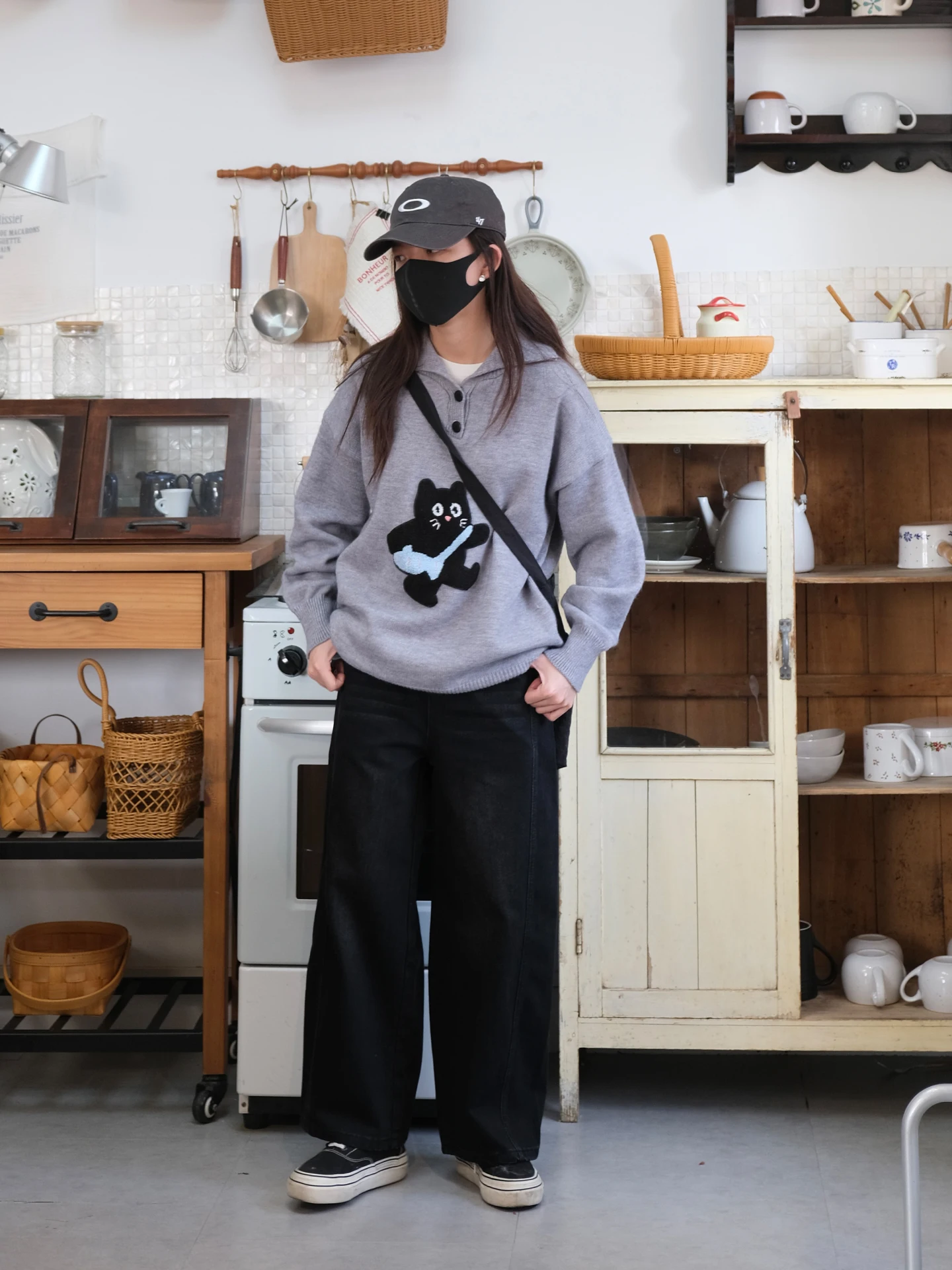 귀여운 3세 여아용 폴로넥 스웨터, 사랑스러운 니트 긴팔 루즈핏 겨울 패션 아동복