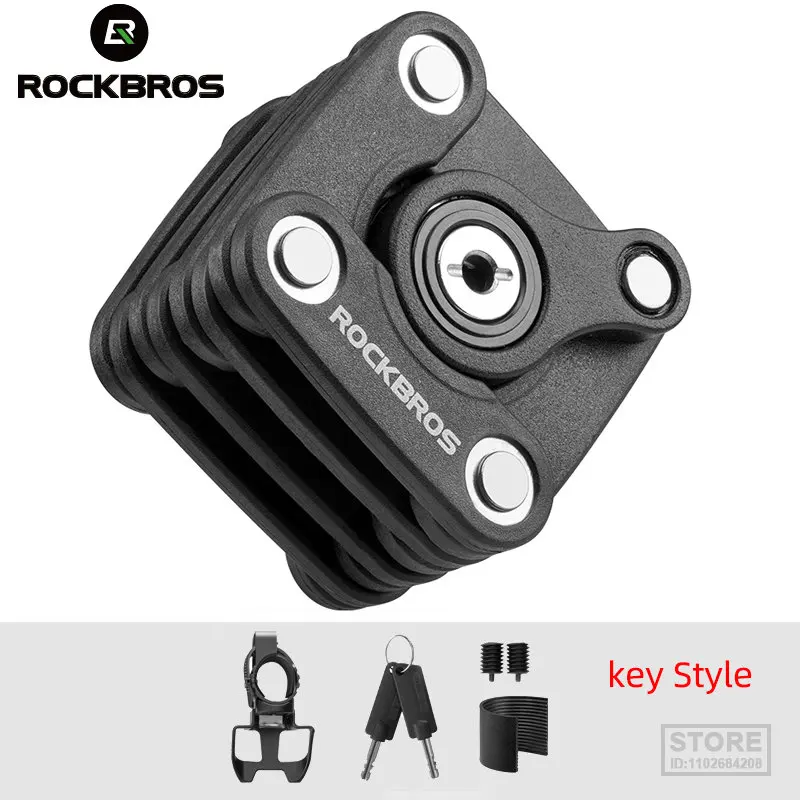 

ROCKBROS Bicycle Password Lock Portable MTB Road Bike High Security Resistant Cycling Anti Theft bIKE Accessories