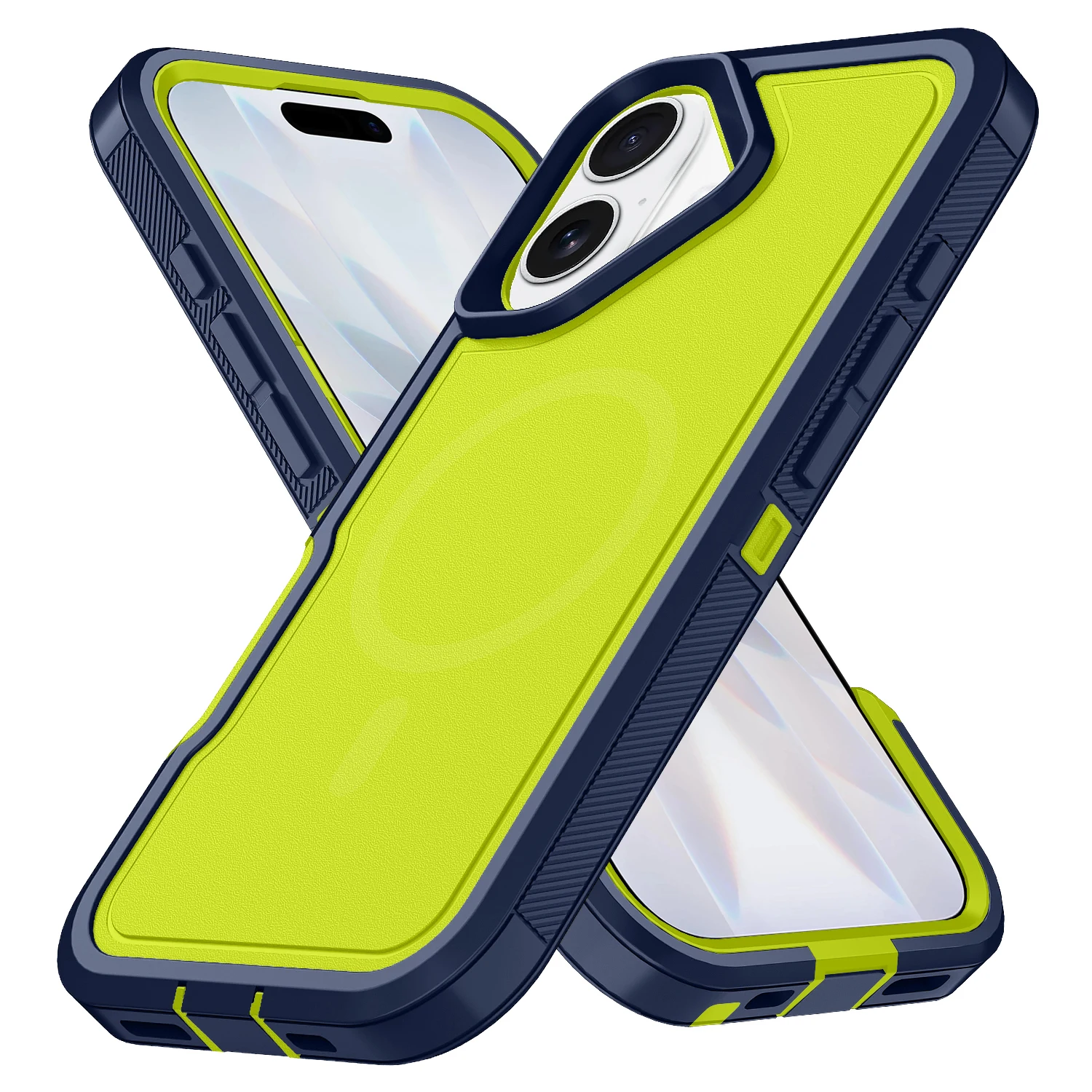 Heavy Duty Mechanical Armor Defender Magnetic Case - Anti-drop Rugged Cover with Magsafe Compatibility