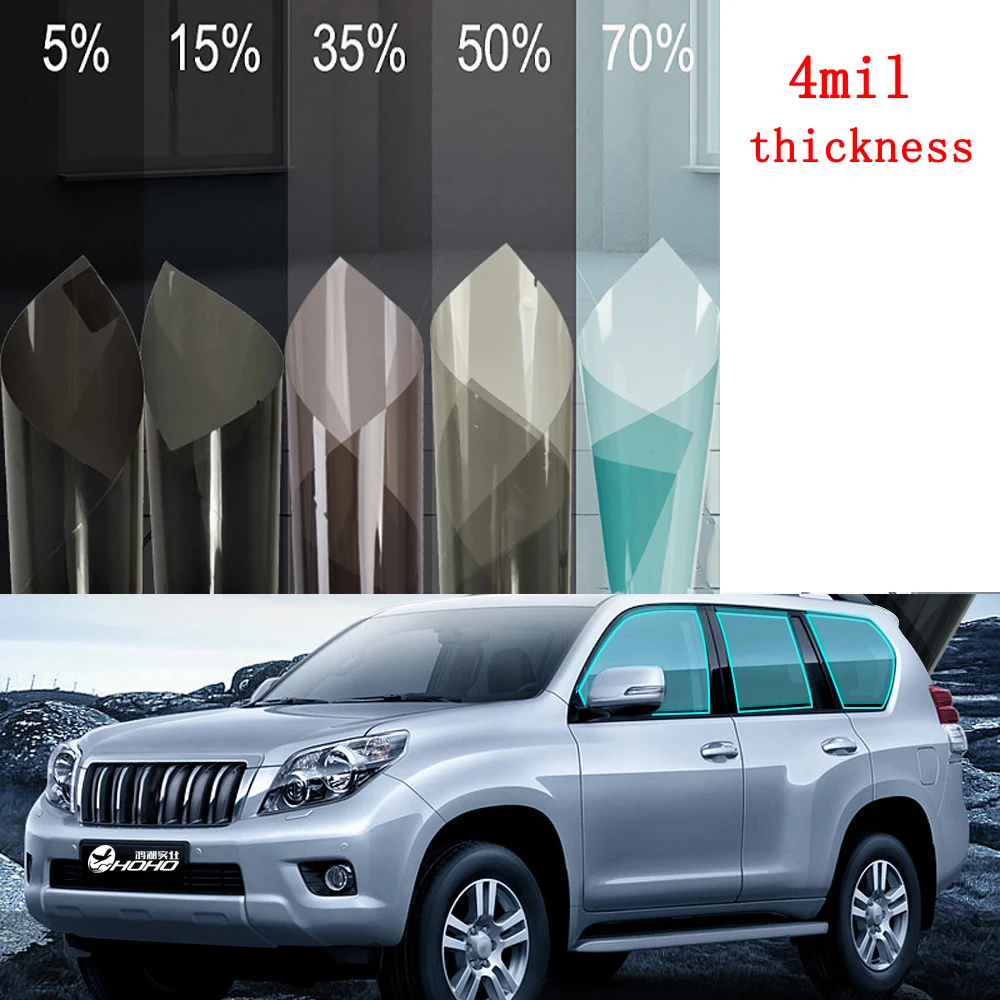 SUNICE 윈도우 틴트 자동차 태양광 필름, 4Mil 나노 세라믹 호일, UV 보호, 홈 빌딩 스티커 필름, 5%, 15%, 35%, 50%, 70% VLT 
