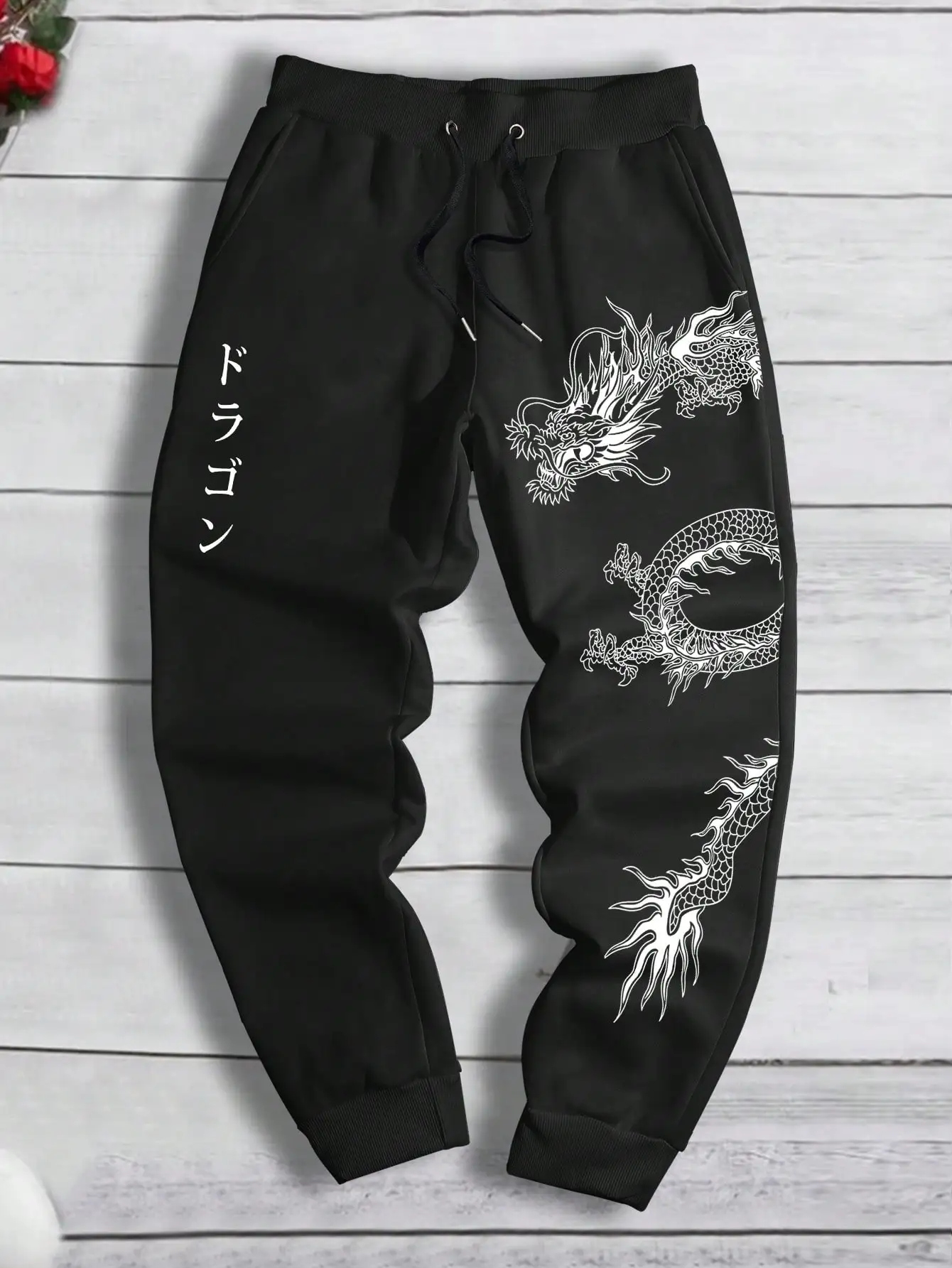 Mode Drachen Druck Harajuku Vielseitig Einfarbig Täglich Outdoor Laufen Fitness Atmungsaktive Casual Bequeme Männer Sport Hosen