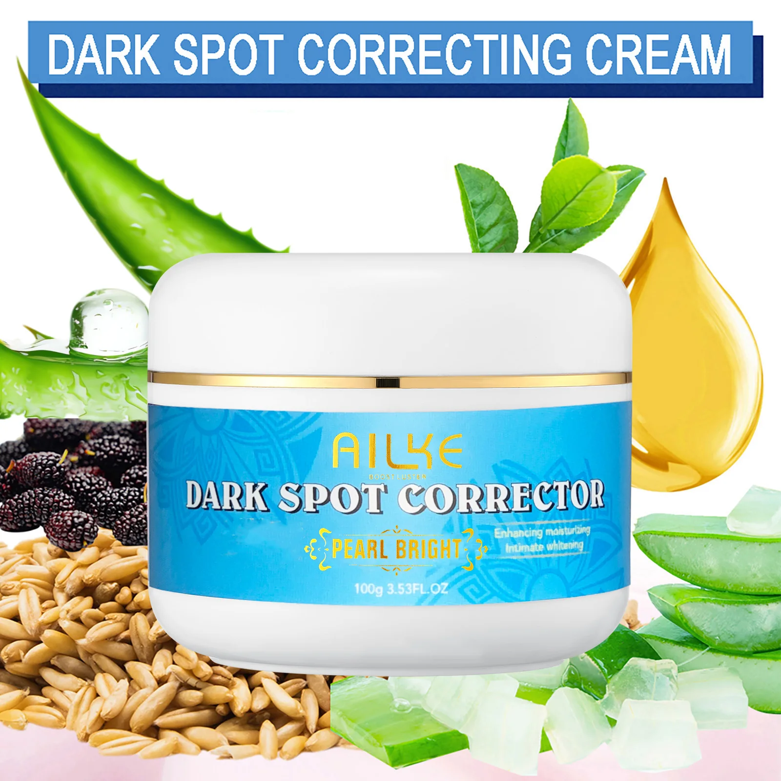 AILKE Natural Multi-Vitamin Lightening Skin Care Kit, Moisturize, Even Toning, Remove Dark and White Spots, Clean & Smooth Skin