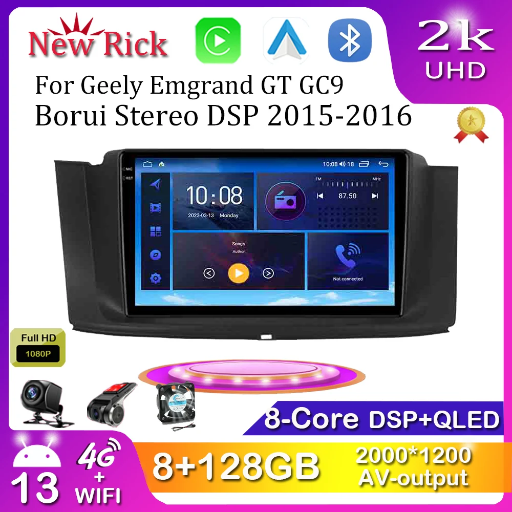

Android 13 System Car IPS QLED Touch Screen Stereo For Geely Emgrand GT GC9 Borui Stereo DSP 2015-2016 player
