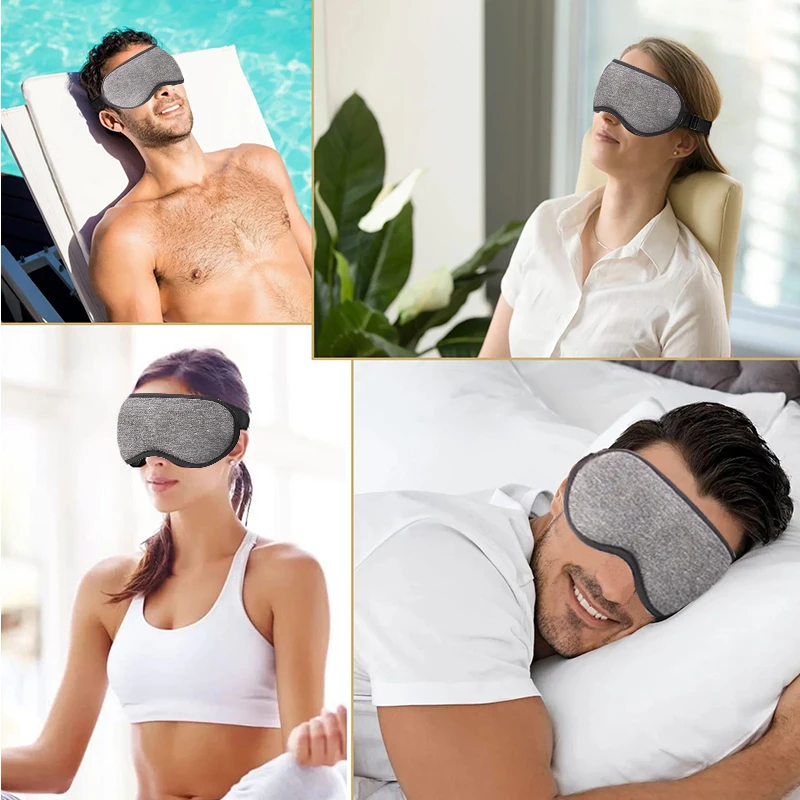 3D Eye Protection Steam Eye Mask Electric Heating Hot Intelligent Heating Sleep Shading USB Connection 6