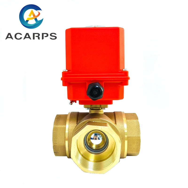 

2 inch 3 Way Motorized Ball Valve Electric Ball valve Brass DN50 Ball Valve Three Line Two Point Control