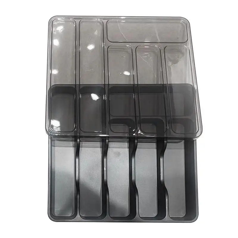 

Drawer Silverware Holder Flatware Utensils Storage box Tray 6 Compartments Flatware Organizer Tray Kitchen Cutlery Storage Tray