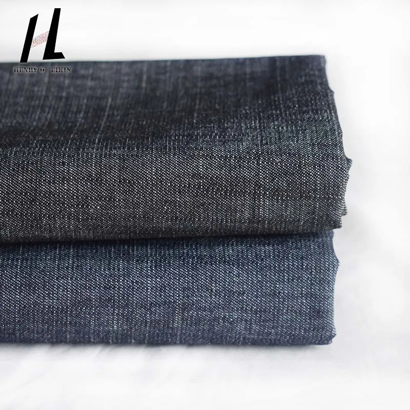Stock Low Price 190GSM Plain Light Denim Fabric Per Meter and Cue Piece For Shirt Sewing Clothing Sofa Fabric