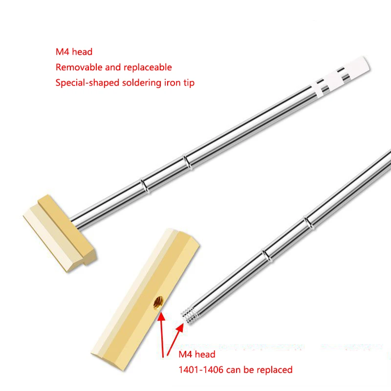 Enhanced Electric Soldering Iron Tip with Rapid Heating and T-Shaped Shovel Head