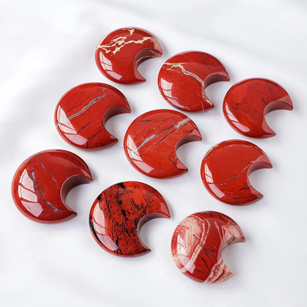 

Moon Shaped Crystal Stone Creative Moon Molding Crystal Adornment Polished Crystal Stone Home Office Decorations Wholesale