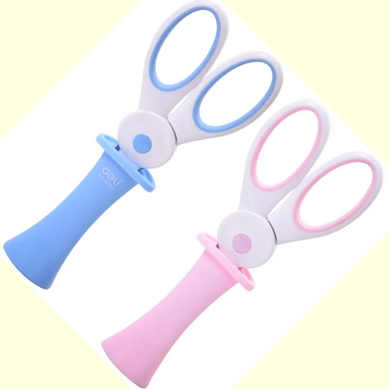 Deli Kawaii Magic Rabbit Mini Safety Scissors Office School Supply Tailor Home Shears Paper Cutter Tool Children Stationery Gift portable metal mini u scissors home tailor cross stitch sewing shears outdoor cutter tool school office supply stationery