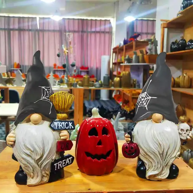 Halloween Arc Nélküli Baba Törpe Goblin Gyanta Dísz Kerti Szobor - Image 6