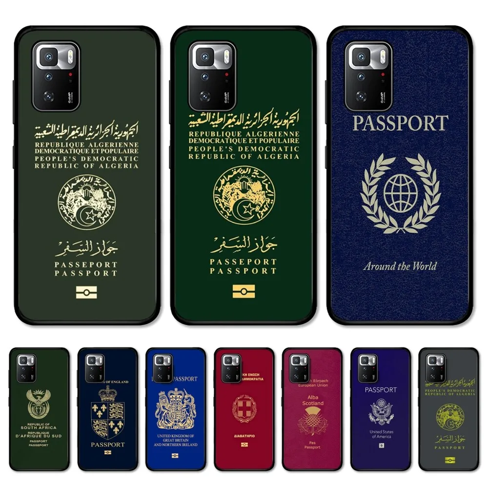 

Fashion Passport Phone Case For Redmi 5 6 7 8 9 10 plus pro 6 7 8 9 A GO K20 K30 K40 pro plus F3 Fundas