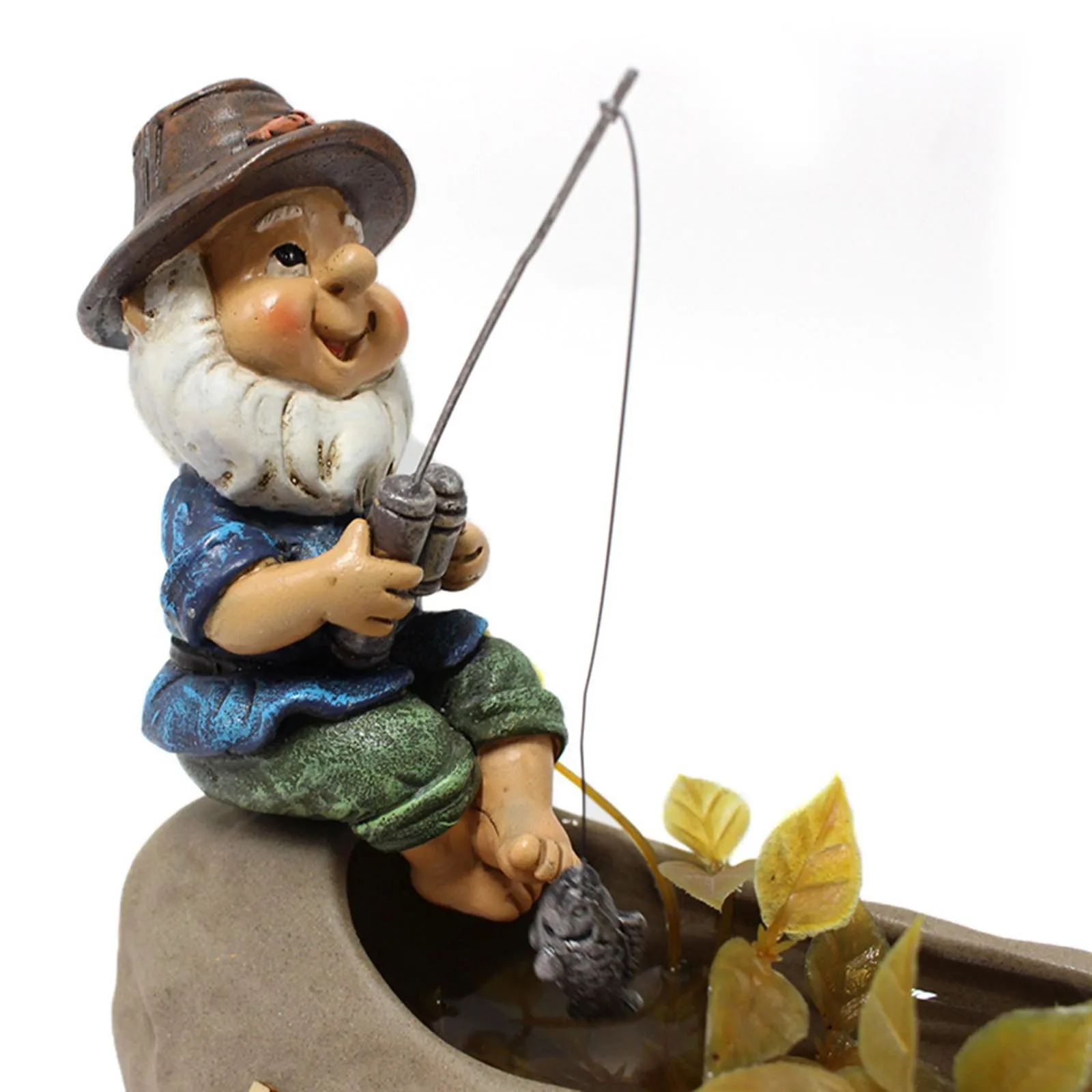 Garden Gnome on Mushroom Statue – Whimsical Outdoor Yard & Patio Decor 6