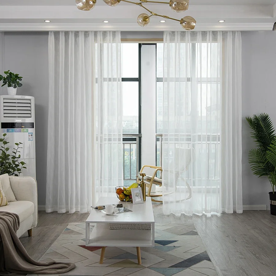 Linen Stripe Windows Screens Sheer Panels Curtains For Living Room Bedroom Balcony Custom wp039-30 sheer curtains,window curtains,decor curtains,cotton and linen curtains,light filtering curtains,window screen