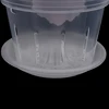 Orchid Pots With Plastic Tray Nursery Planter Planting Clear Holes Hydroponic Cup Container Plants Gardening Supplies 5
