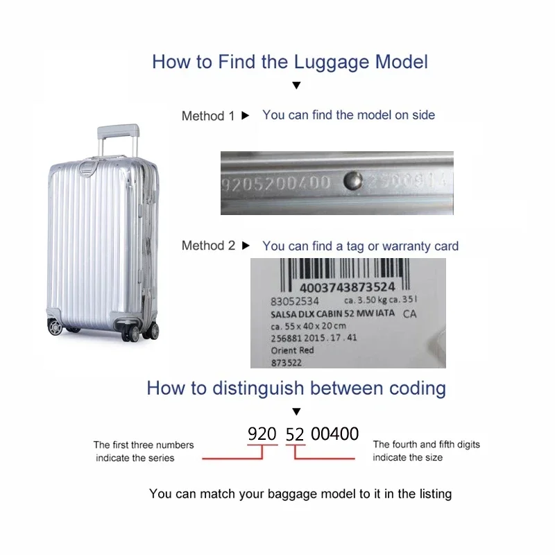 Clear Cover For Rimowa Essential with Zipper High Quality Suitcase Protector Customized Luggage Covers for 20"22"26"28"30"33" 6