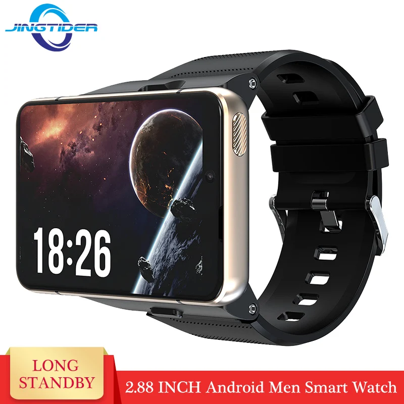 

Android 4G Smart Watch Men Quad Core 4+64GB Detachable Dial 2.88" HD Large Display Smartwatch 5.0MP+13.0MP Dual Camera 2300mAh