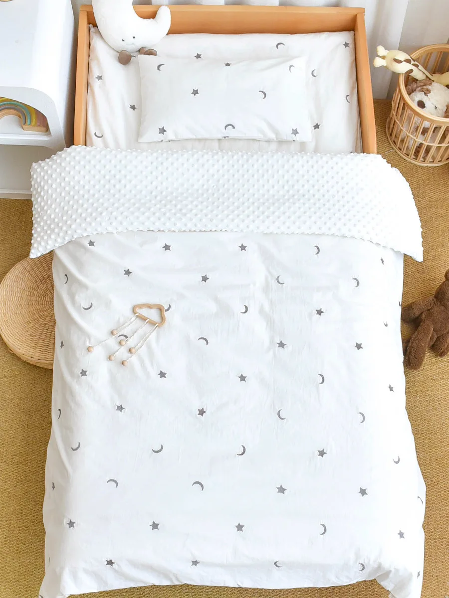 3PC Bedding Set Cotton Baby/Child Crib Bed Duvet Cover Sheet/ Pillowcase (Without Filler) 3