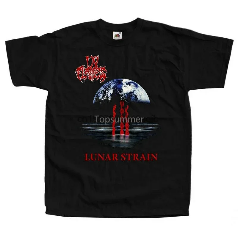 In Flames Lunar Strain 앨범 커버, Dtg 티셔츠, 블랙, 모든 사이즈 S-5Xl