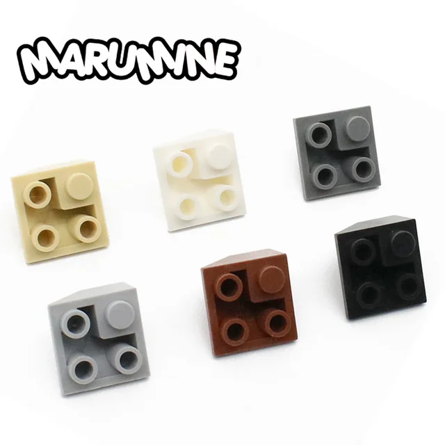 Marumine 45 2x2 Invert Slope Bricks Parts 3676 Roof Tile Corn 50PCS MOC City Building Blocks Accessories DIY Educational Toys 1