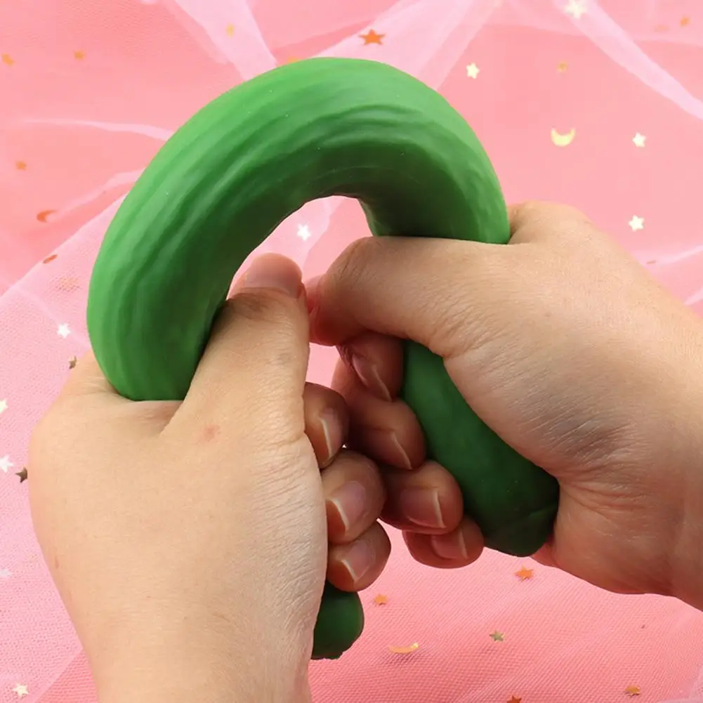 

Safe Sensory Toy Sensory Stress Relief Toy Stretchy Cucumber Fidget for Kids Adults Novelty Fun Soothing Squeeze Toy