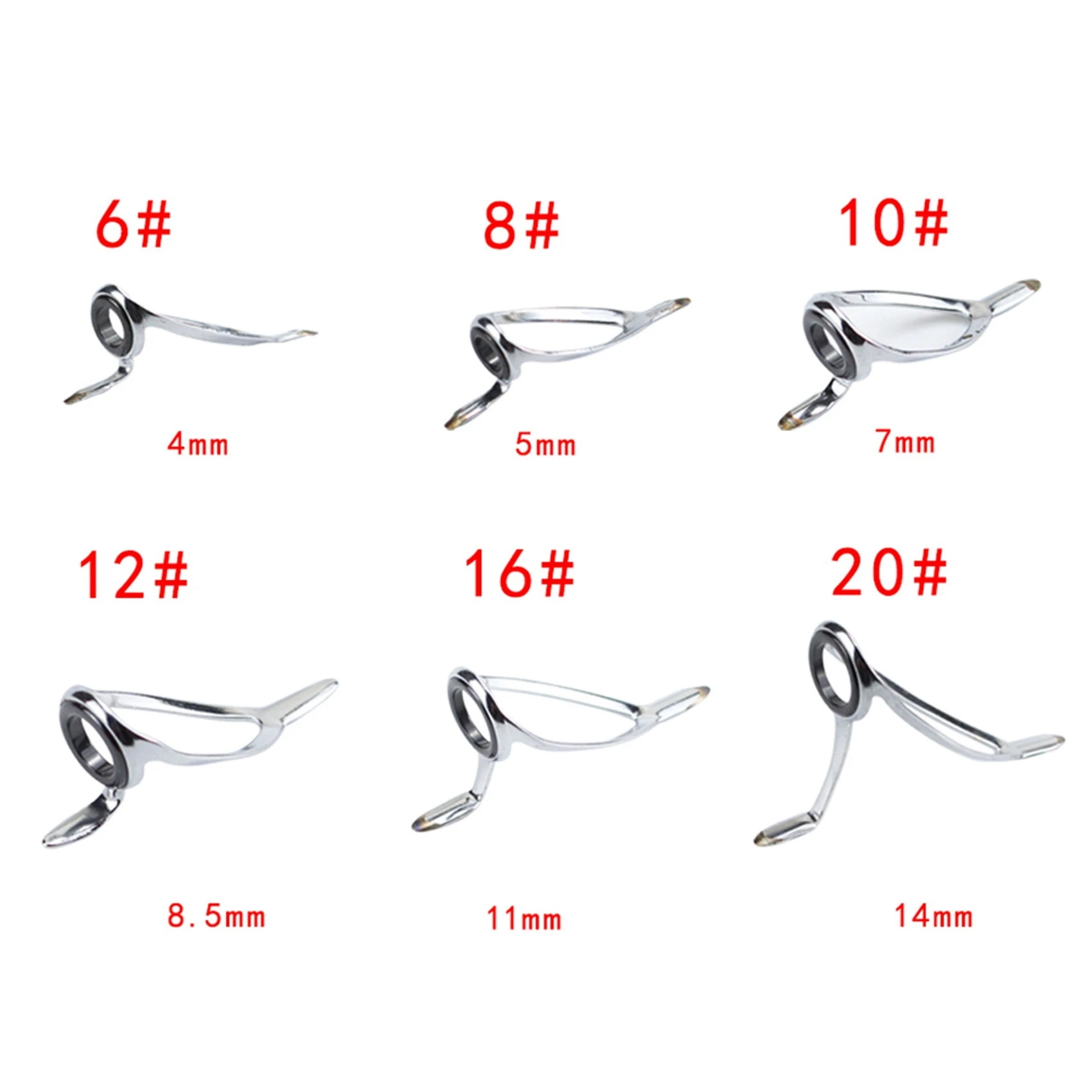 

Fishing Rod Repair Kit Rod Tip Repair Kit Spinning Casting Fishing Rod Guides Replacement Set Steel Ceramic Ring