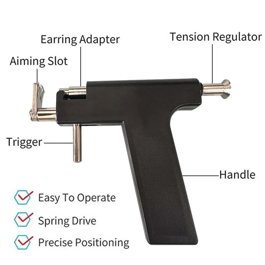 Ear Piercing Tool Piercing Tool Body Piercing Kit Professional Ear Piercing Gun Tools with 36pcs Earrings Stud for Home Use