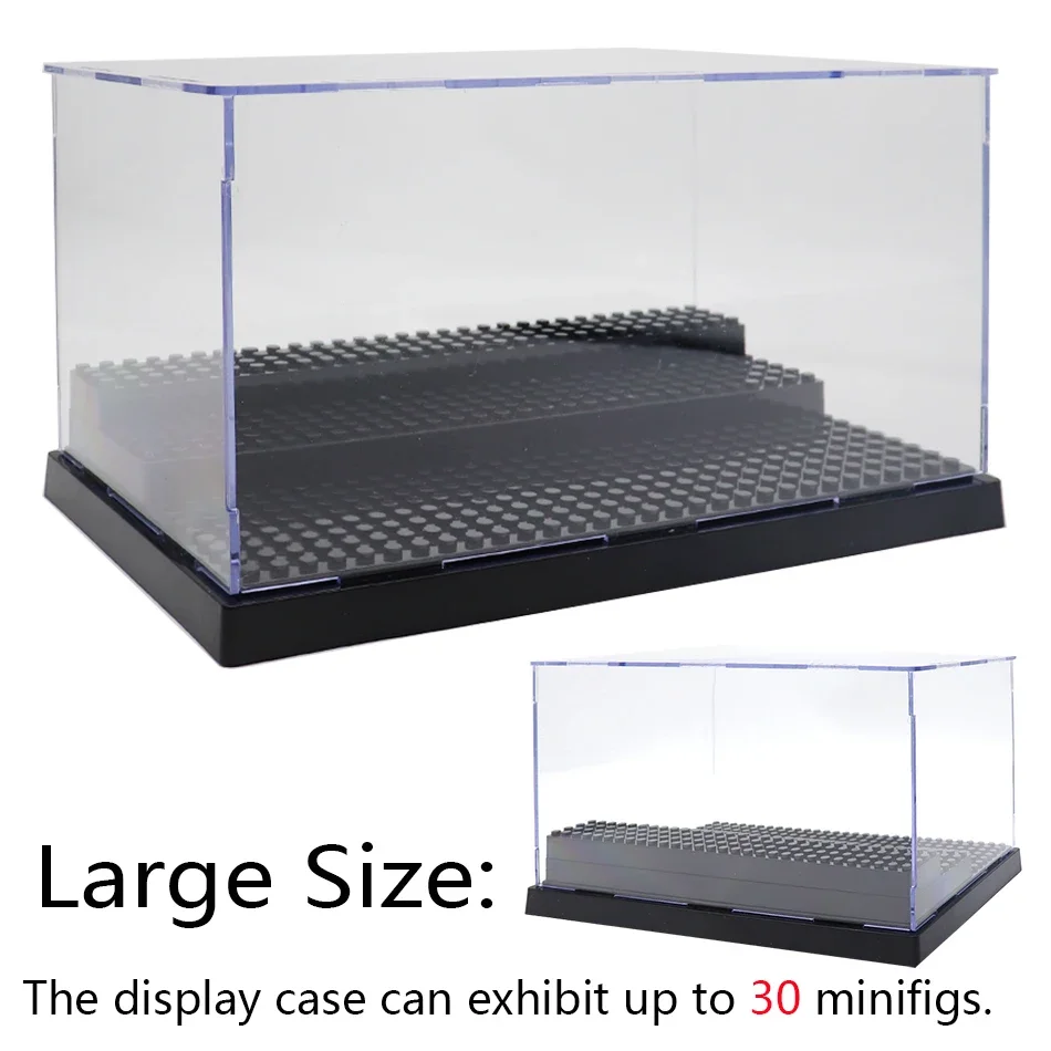 Building Block Storage Box 3 Steps Dustproof Acrylic Figures City Car Model Collection Display Box building block storage box
