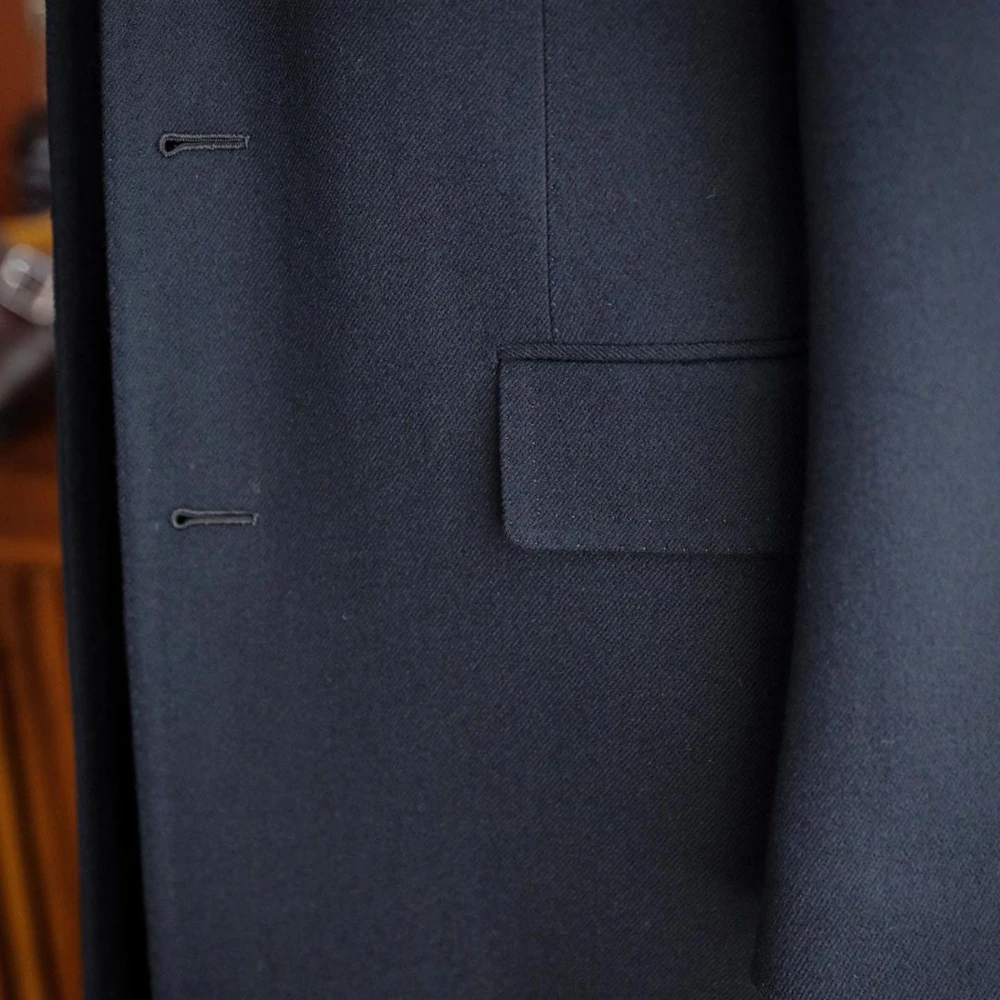 Simple Classic England Style Cotton Overcoat Men Thick Custom Made Single Breasted Pocket Coat Casual Winter Warm Jacket 4