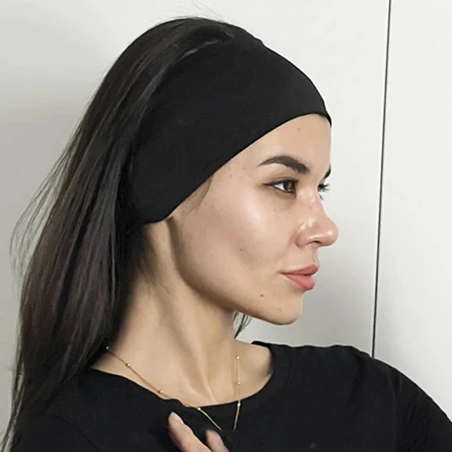 1PCS Sports Yoga Headbands for Women Non Slip Thick Womens Headband Boho Elastic Hair Bands for Women's Hair Sweat Head Band 4