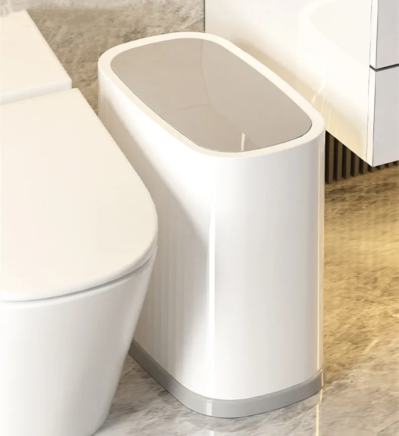 

12/15L Smart Garbage Can Household Kitchen Toilet Pressing Automatic Open Lid Garbage Can Deodorant Slot Storage Bucket