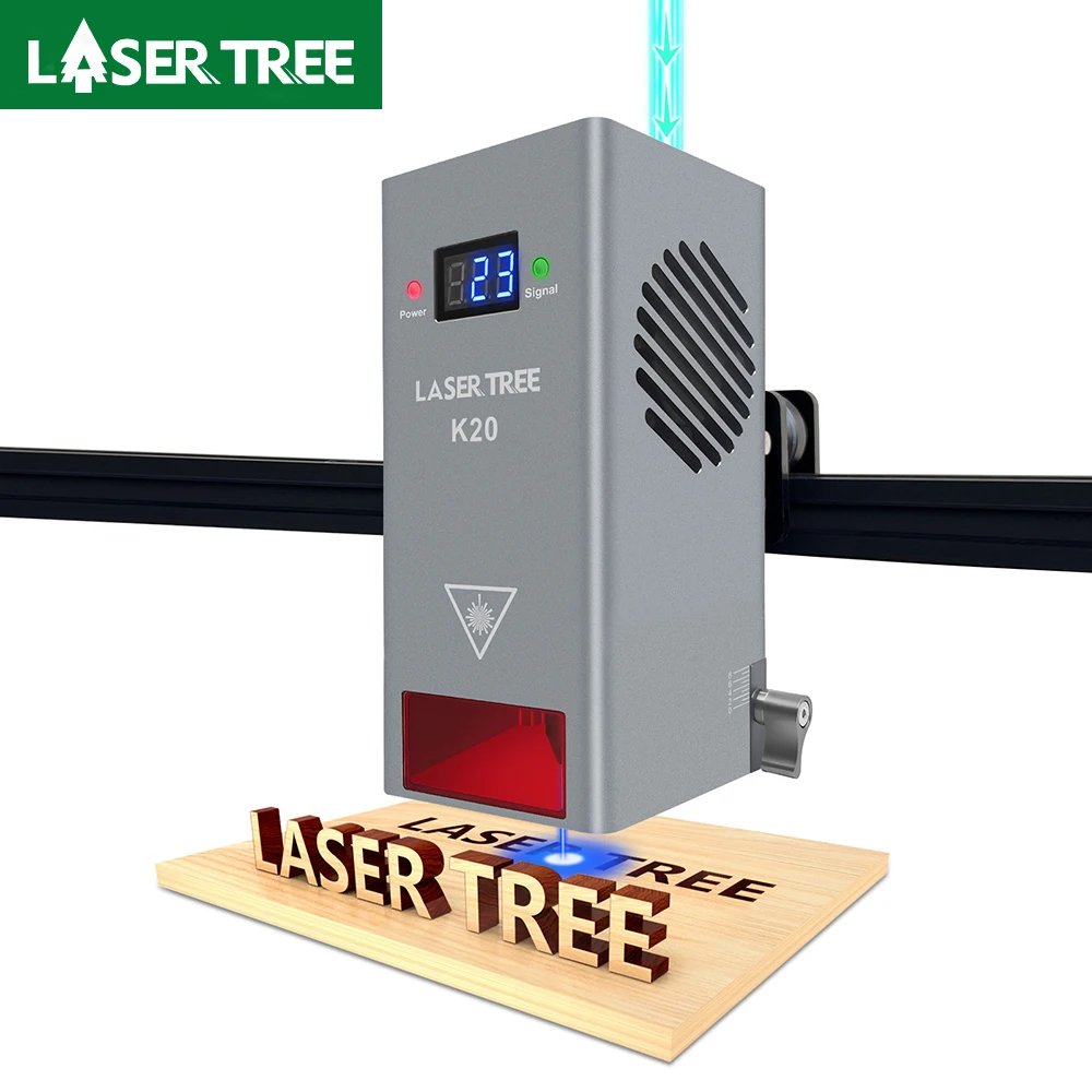 

LASER TREE 20W 30W Optical Power Laser Head with Air Assist Blue Light TTL Module for Laser Engraver Cutting Machine DIY Tools