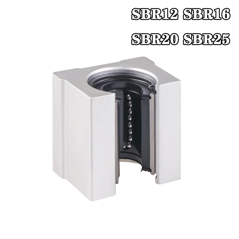 Фото 4 шт./лот SBR16UU SBR12UU SBR10UU SBR20UU SBR25UU 16 мм Линейный шарикоподшипник блок фрезерный станок с ЧПУ SBR16 линейная направляющая 3D №3