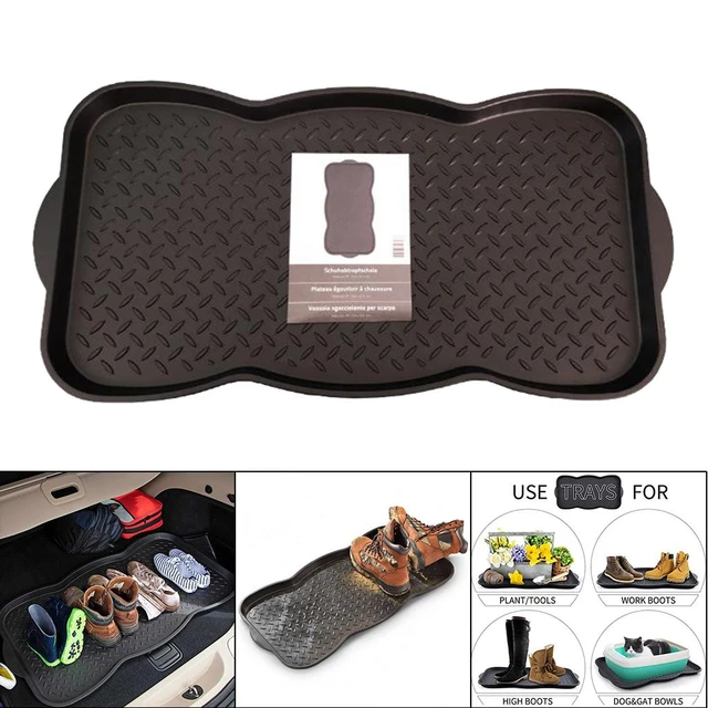 Boot-Tray Heavy Duty Rubber Mat with Lip Waterproof Shoe Mat Tray for  Entryway Indoor Multi Use Catch All Trays Entryway Shoe Storage Shoe  Organizer