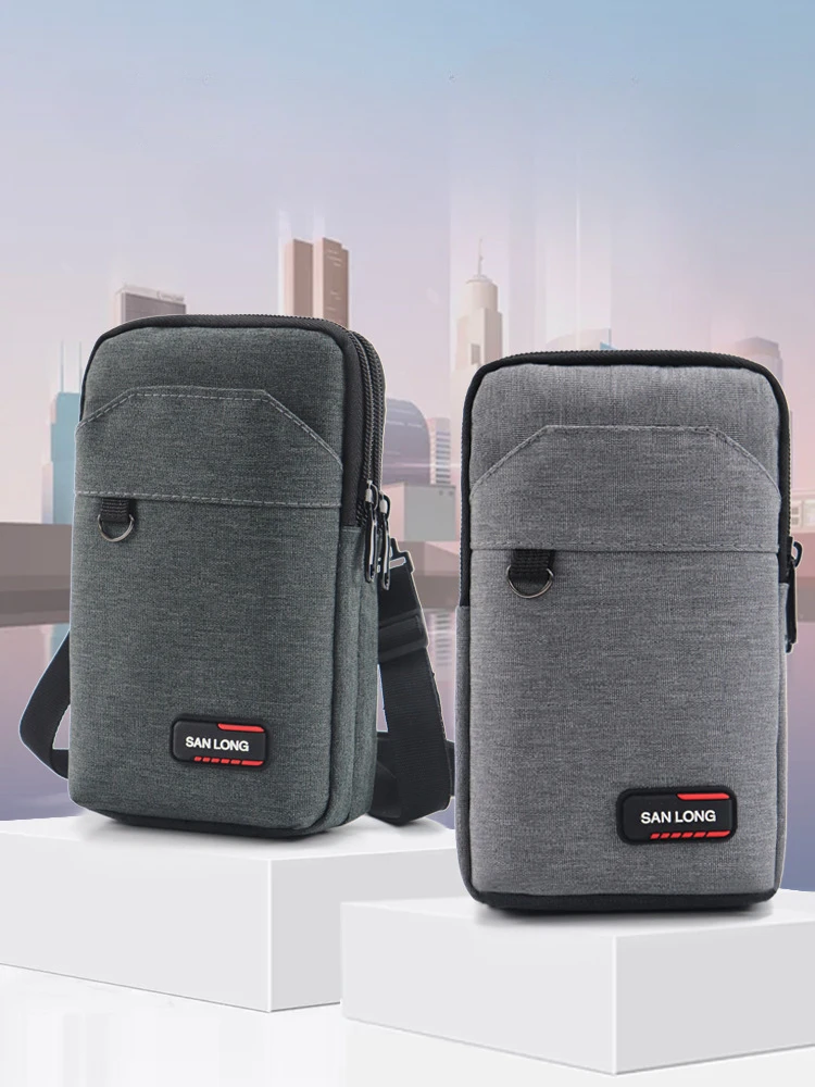 Single zipper bag holding mobile phone and essentials