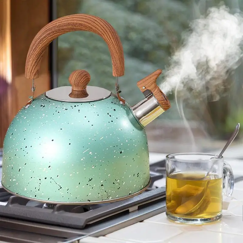 Modern Tea Pot Loud Whistling Stainless Steel Tea Kettle 2.5L Large  Capacity for Gas Electric Camping Tea Coffee Kitchen - AliExpress