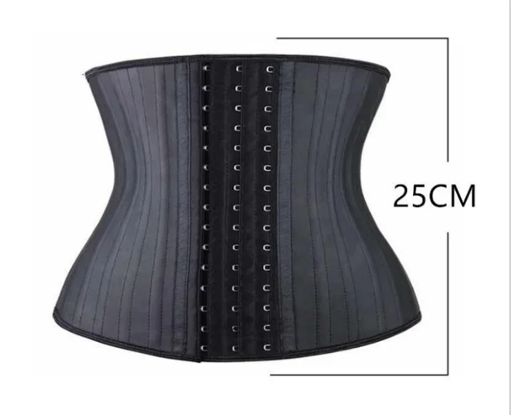 Corset Waist  Latex Waist Trainer Corset Belly Slim Belt Body Shaper Modeling Strap 25 Steel Boned Waist Cincher Colombianas