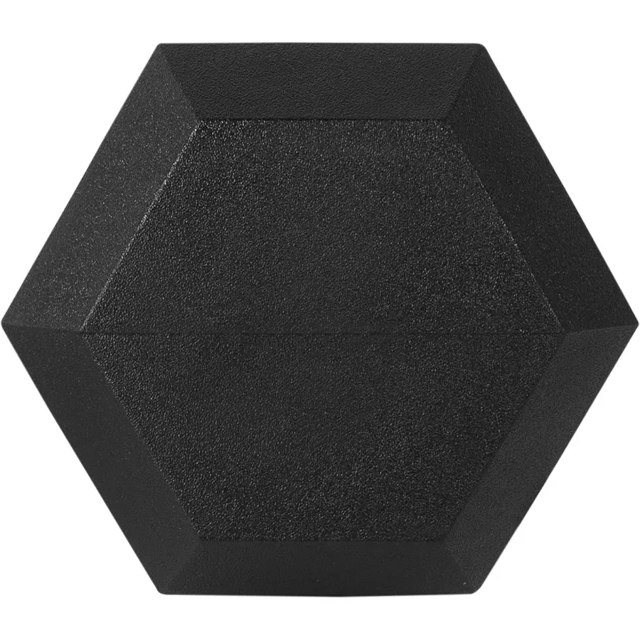 Rubber Encased Hex Dumbbell,35LB Pair