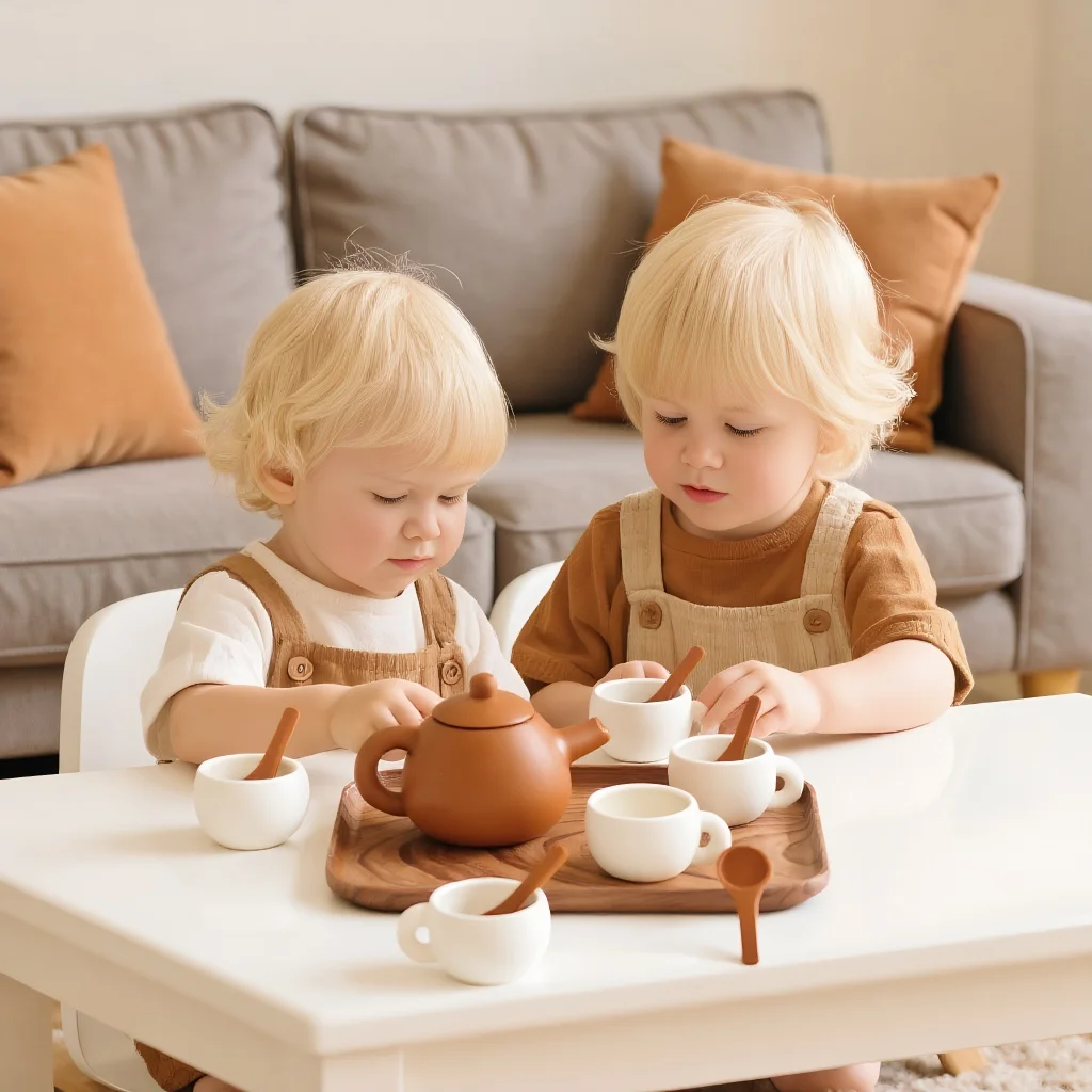 Kids Montessori Afternoon Tea Set Baby Teething Toy BPA Free Silicone Teapot and Teacups Role-Playing Kitchen Toy Baby Toy Gift - Image 3