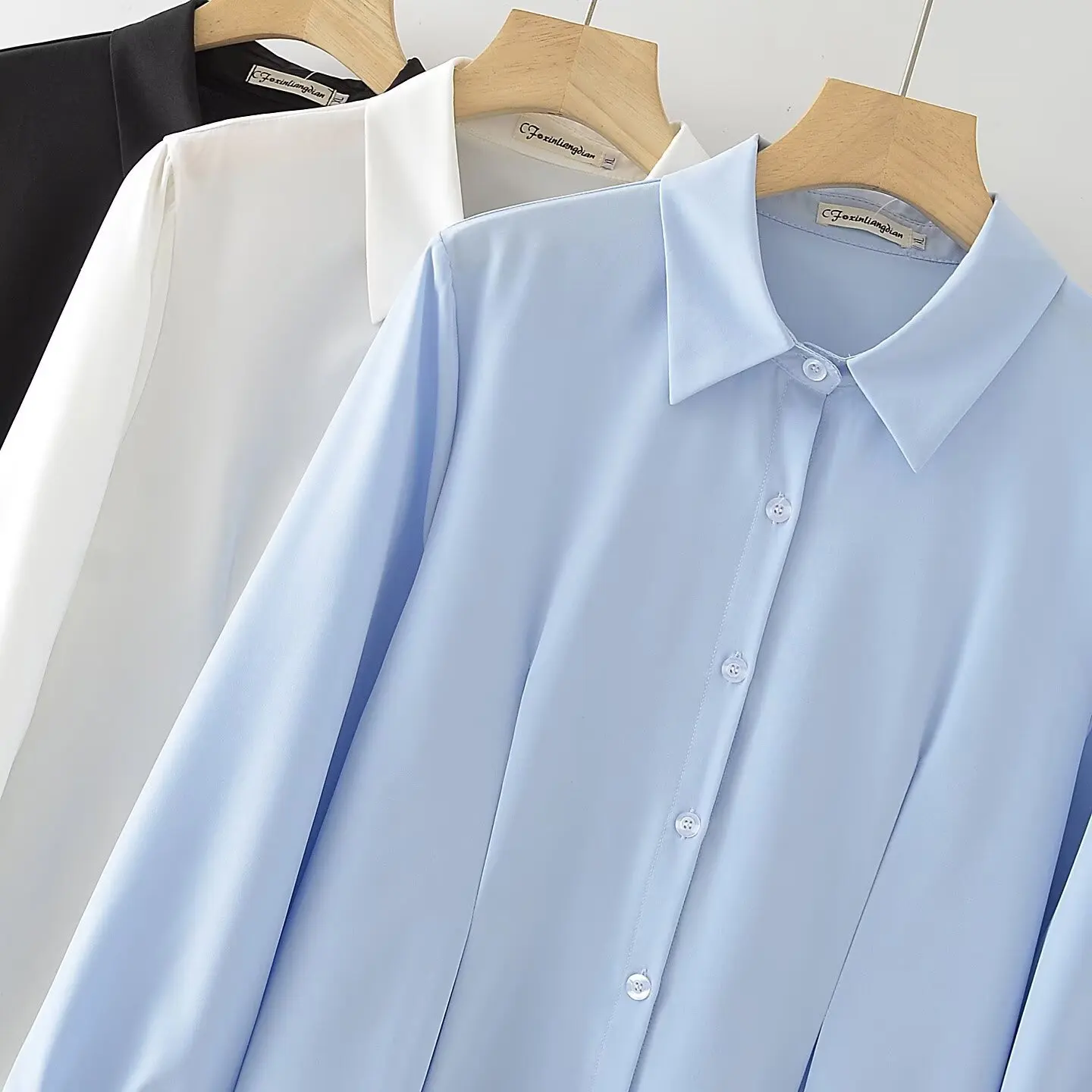 Fashion Plus Size Women's Blouses Autumn New Style Simple Waist Pleated Long Sleeve Shirt Casual Tops 449