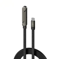 Складной кабель для быстрой зарядки данных 240 Вт, держатель для телефона, складной держатель для быстрой зарядки телефона, планшета 2-в-1 для Iphone 15 17 Android — изображение 6