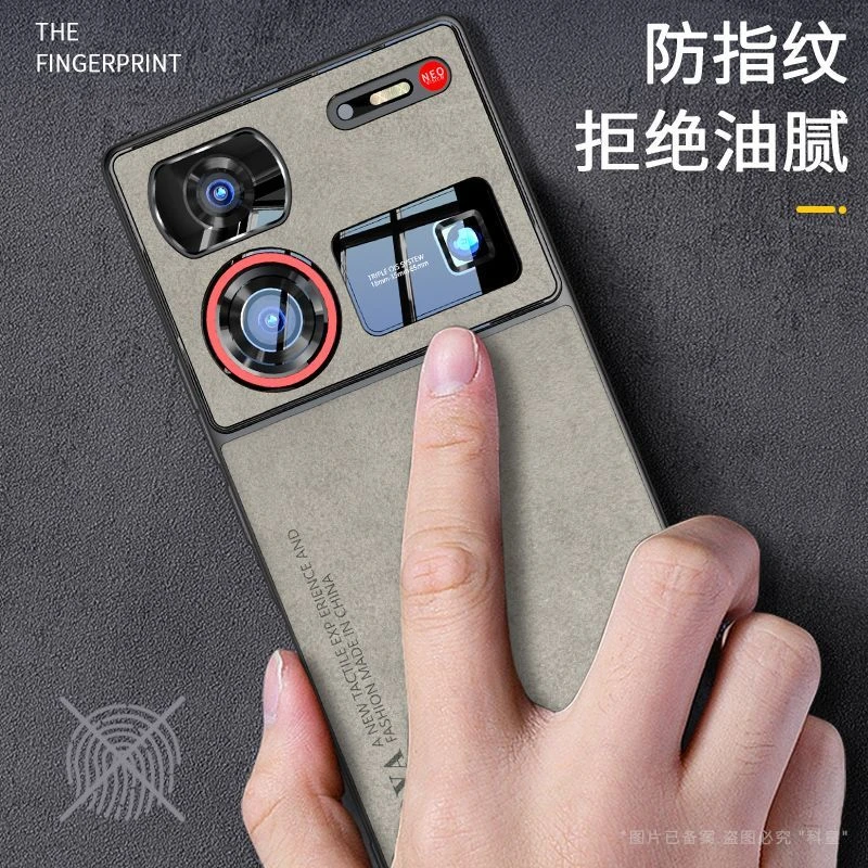 Premium Matte Leather Shockproof Bumper Case with Silicone Camera Protection