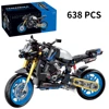 1:8 586PCS High-tech Classic Motorcycle Building Model Blocks Motor City Racer Bricks Toys for Boys Childrens Halloween Gifts 4